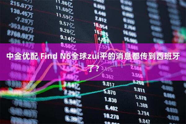 中金优配 Find N6全球zui平的消息都传到西班牙了？