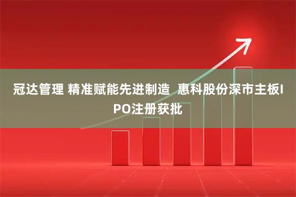 冠达管理 精准赋能先进制造  惠科股份深市主板IPO注册获批