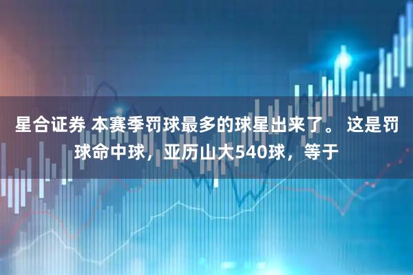 星合证券 本赛季罚球最多的球星出来了。 这是罚球命中球，亚历山大540球，等于