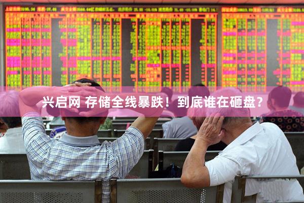 兴启网 存储全线暴跌！到底谁在砸盘？